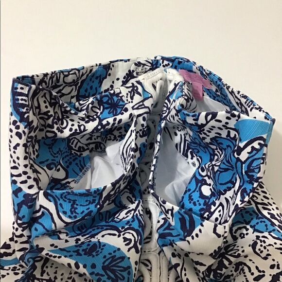 Lily Pulitzer Blue Skort Marigold Crochet Trim Size 6 - Picture 6 of 10